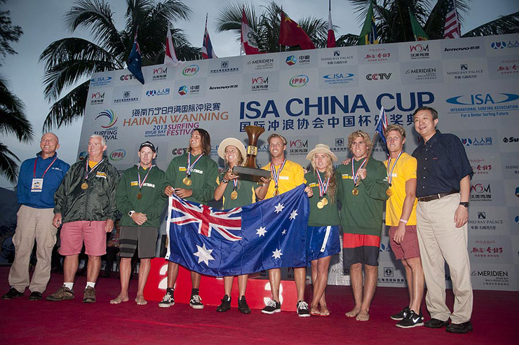 Team Australia is the defending champion of the ISA China Cup Trophy, after winning the first two editions of the event. Photo: ISA/Gonzales.