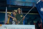 Team Australia at the Sands of the Worlds Ceremony. Credit: ISA/ Rommel Gonzales
